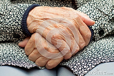 Wrinkled hands