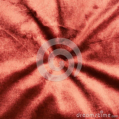 Wrinkled red velvet cloth