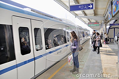 Wuhan,china: light rail