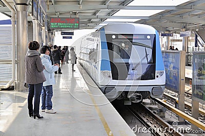 Wuhan,china: light rail