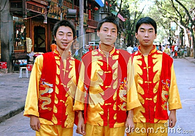 Xi an, China: Three Restaurant Waiters