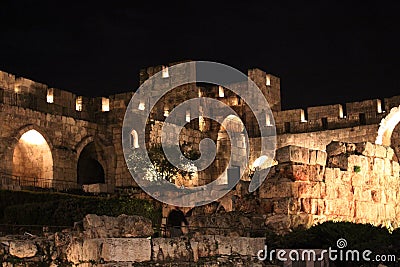 The Yard of Jerusalem at Night
