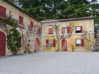 The yard of the Maser villa in Italy