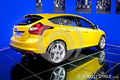 Yellow car Ford Focus