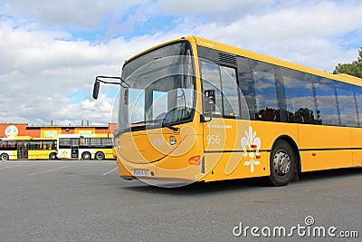 Yellow City Bus at Depot