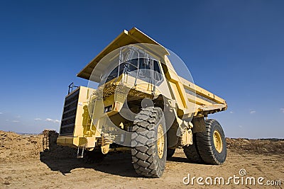 Yellow mining truck