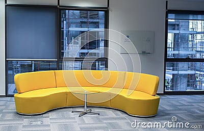 Yellow office sofa