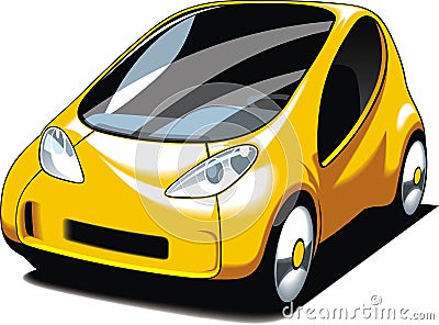 Yellow small car design