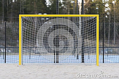 Yellow soccer goal