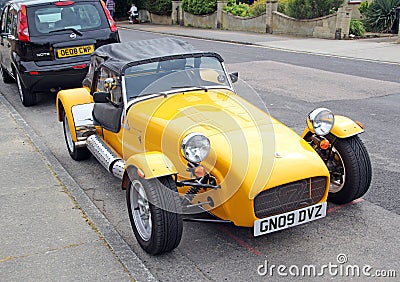 Yellow sports kit car