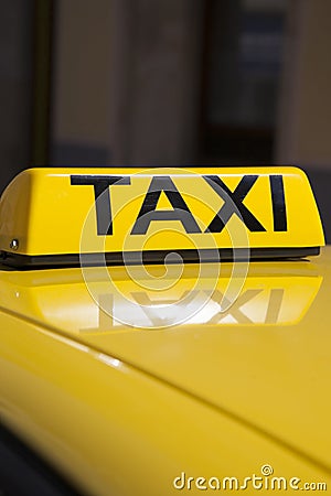 Yellow Taxi Sign