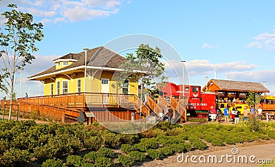 Yellow Train Station House At The Discovery Park of America