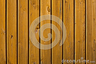 Yellow wall of wooden planks