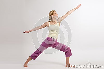 Yoga warrior pose