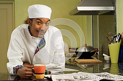 Young African American Chef