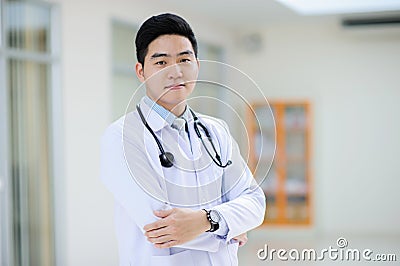 Young asian doctor in hospital