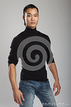 Young asian male model
