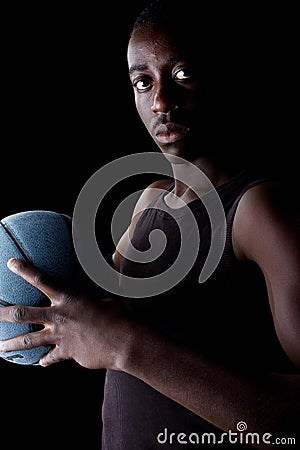 Young black Basketball player