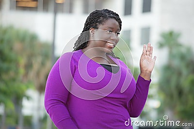 Young black woman smiling