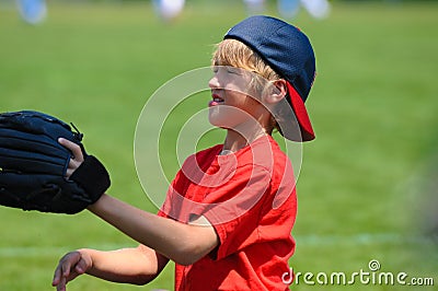 boy young baseball wearing backwards playing catching hat catch royalty