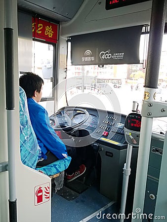 Young bus driver