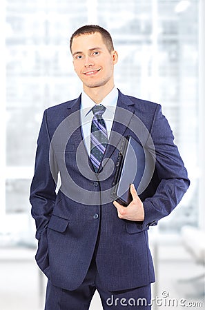 Young business man isolated