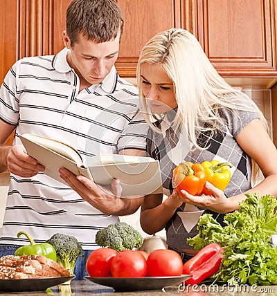 Young Couple Cooking