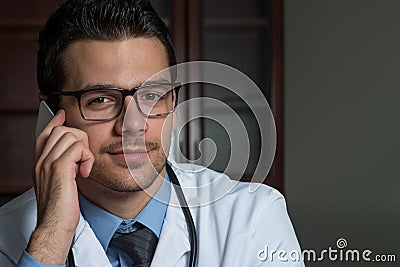 Young Doctor On The Phone