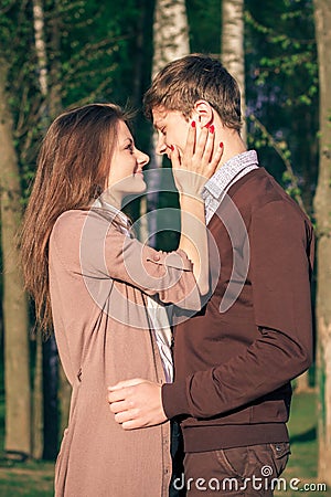 Young fashion Hipster couple in love