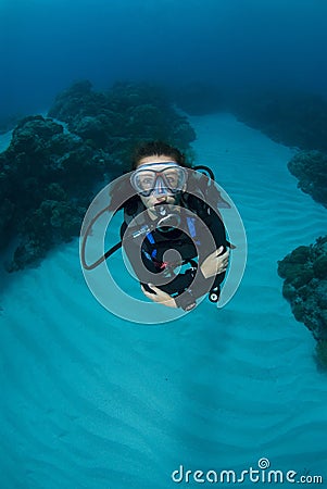 Young female SCUBA Diver