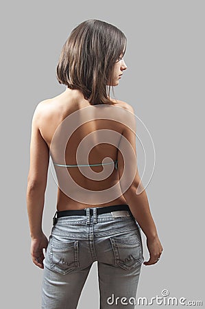 Young girl in jeans