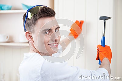 Young man with Hammer