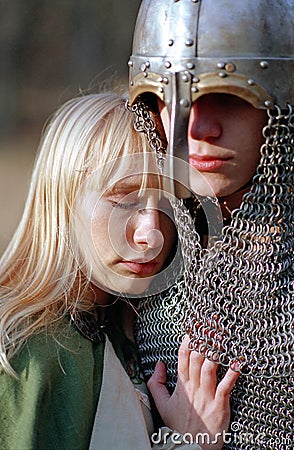 Young medieval couple