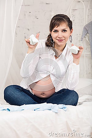 Young pregnant woman