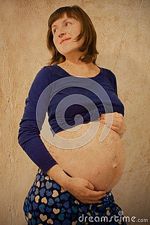 Young pregnant woman