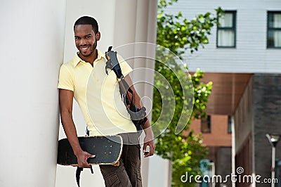 Young Smiling Black Male Student