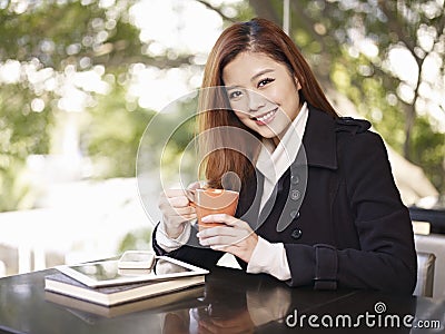 Young woman in coffee shop