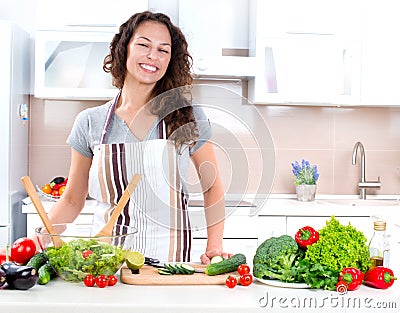 Young Woman Cooking