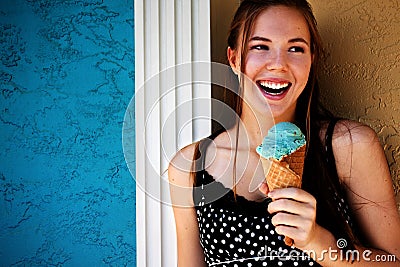 Laughing Ice Cream Girl