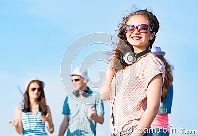 Young woman with headphones