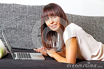 Young woman on laptop