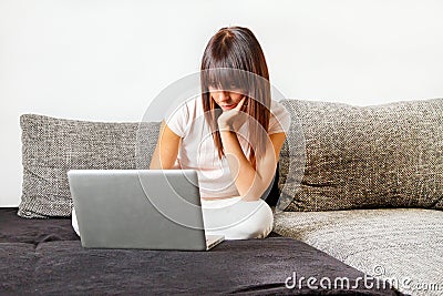 Young woman on laptop