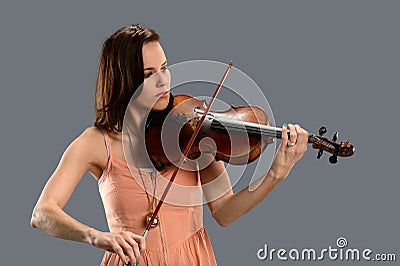 Young Woman Playing Violin