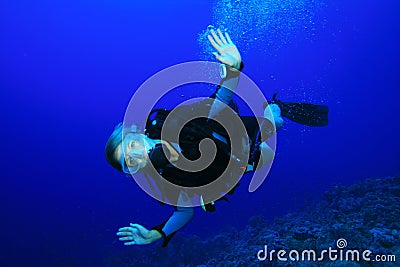 Young Woman Scuba Diver