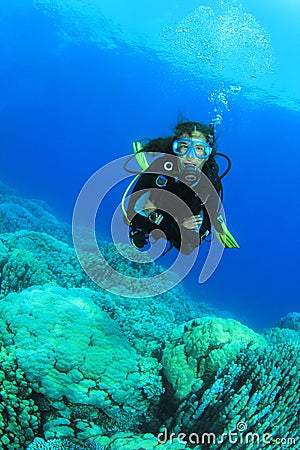 Young Woman Scuba Diver