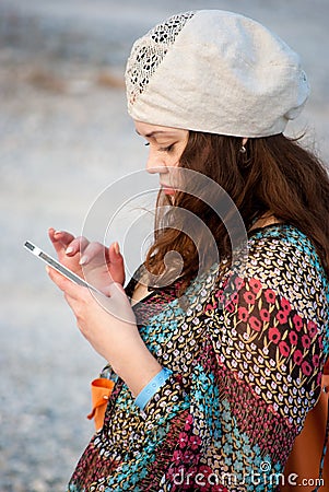 Young woman with smartphone