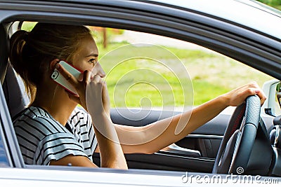 Young woman on telephone