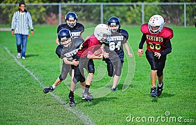 Youth American Football out of bounds