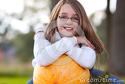 Youth autumn girl smiling