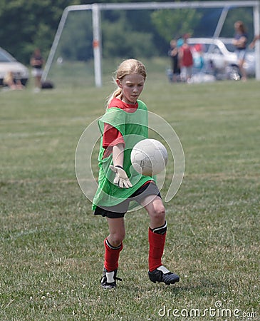 Youth Soccer Player in Action